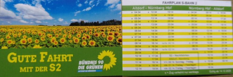 Gute Fahrt mit den Grünen – praktisch und adventlich