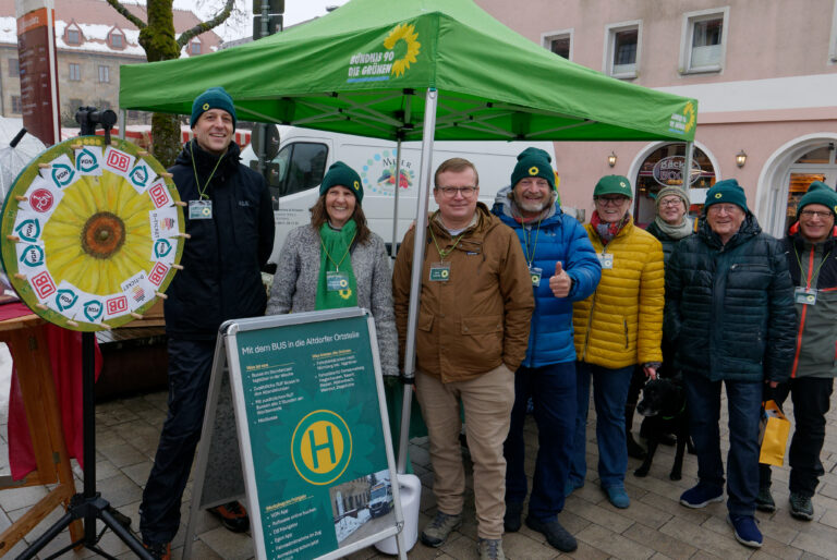 Kennen Sie die neuen Buszeiten? Oder fahren Sie Rad? – Wahlstand  zur Mobilität